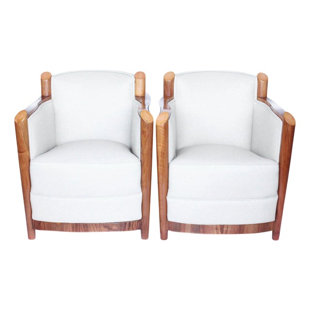Art Deco Club Chairs, 1930s, Set of 2 For Sale