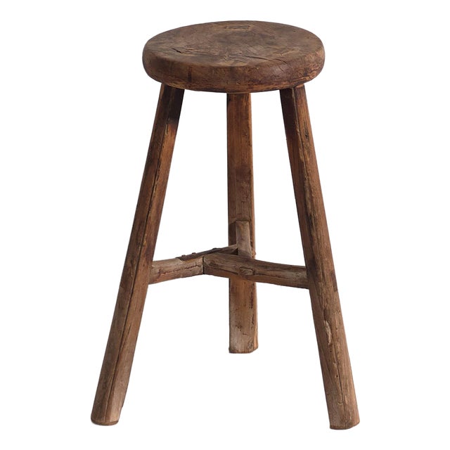 Antique Handmade Stool, 1900 For Sale