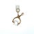 Modern Mid 20th Century 14k Gold Ice Tongs Vintage Charm/Pendant With Rock Crystal For Sale - Image 3 of 5