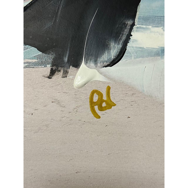 Sculpture Materials Paul-Andre Larocque Mixed Media Abstract Painting of a Ship on the Beach For Sale - Image 7 of 7