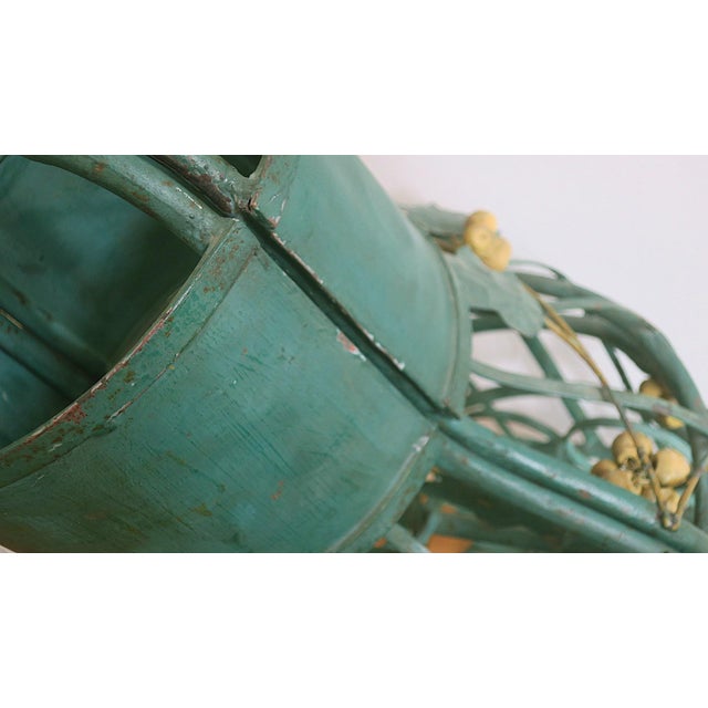 Forest Green Mid-Century Modern Boho Florentine Vine-Leaf Domed Wine Rack, 1960s For Sale - Image 8 of 18