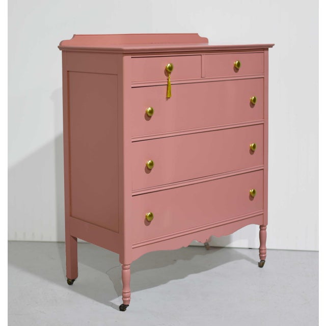 Charming, classic, and just the right amount of cheeky—this Mid Century French Country style dresser is freshly painted in...