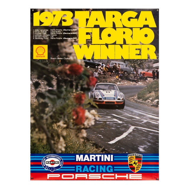 Targa Florio Winner Porsche Poster by Atelier Strenger, 1973 For Sale