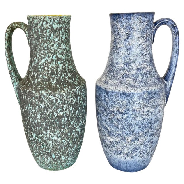Fat Lava Ceramic Vases from Scheurich, Germany, 1970s, Set of 2 For Sale - Image 17 of 17