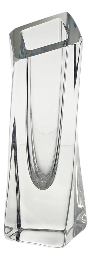 Göran Wärff for Kosta Boda – Signed Swedish “Sails” Crystal Vase, Modernist Art Glass