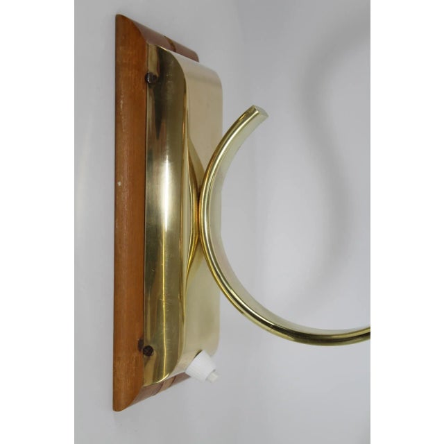 Metal Art Deco Brass Wall Lamp, 1920s For Sale - Image 7 of 13
