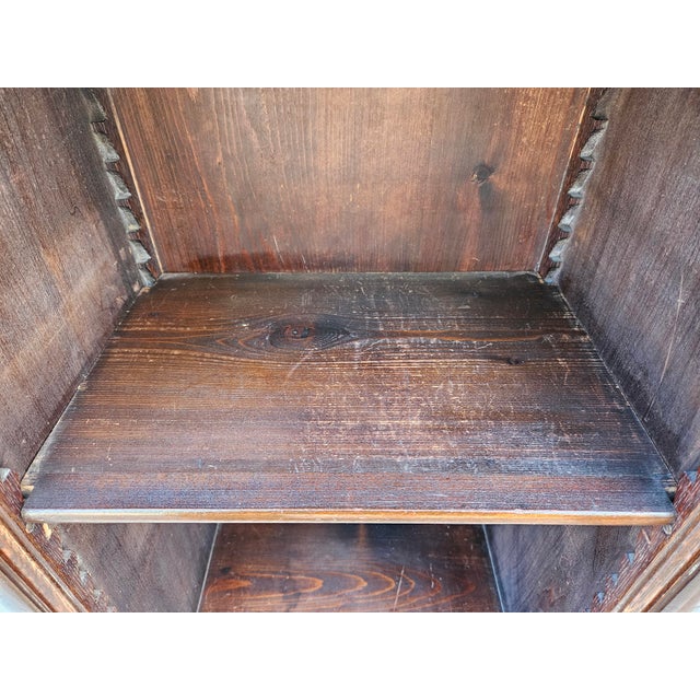 Antique Wooden Open Bookcase - Adjustable Shelf For Sale - Image 13 of 18