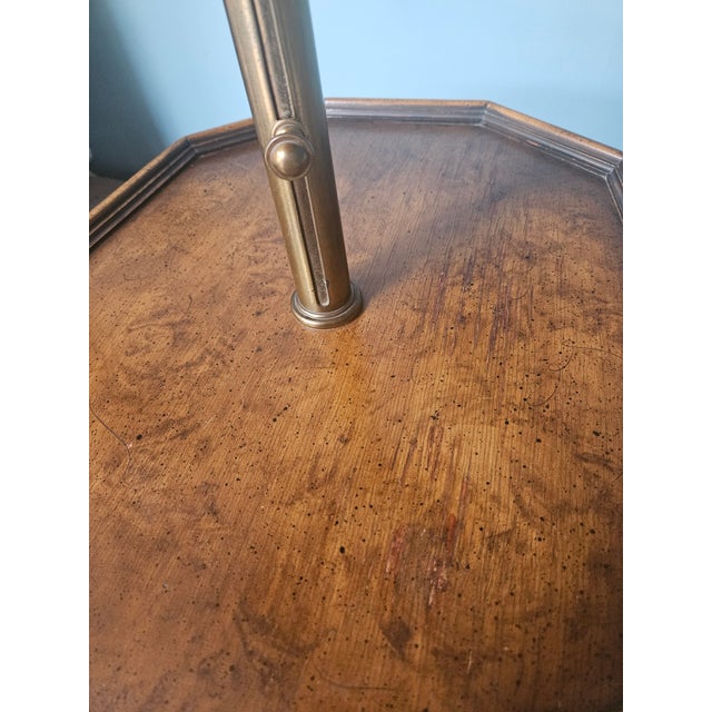 Stiffel Vintage Mid Century Walnut Floor Lamp With Table - Stiffel For Sale - Image 4 of 14