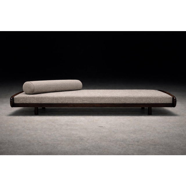 Sergio Rodrigues Rosewood Daybed in Taupe Boucle, Brazil, 1960s For Sale - Image 15 of 17