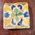 Green Vintage Polychrome Glazed Earthenware Tiles, Set of 6 For Sale - Image 8 of 12