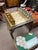 Vintage Style Chess Board Game Table, With 32 Matching Pieces, Silver Leaf + Gold Leaf For Sale - Image 4 of 9