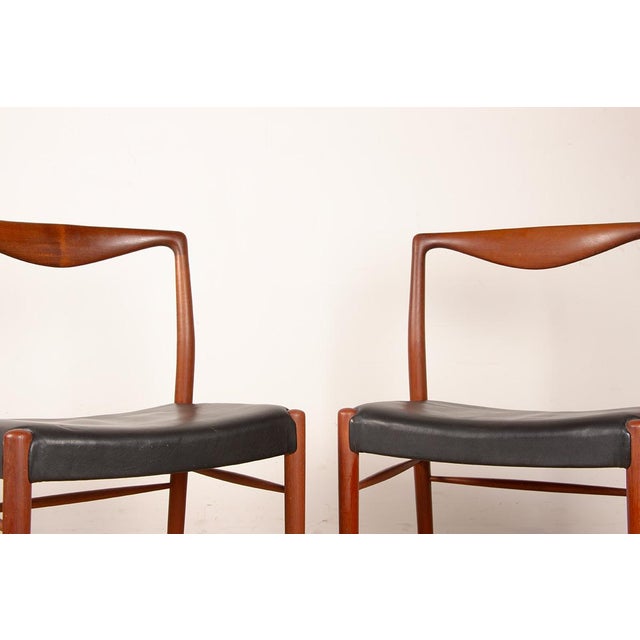 Danish Teak and Skai Chairs by Lyngfeldt Larsen for Soren Willadsen Mobelfabrik, 1960s, Set of 2 For Sale - Image 14 of 18