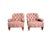Pair of Baker Furniture Tufted Club Armchairs in the Manner of George Smith – Traditional English Rolled Arm Lounge Chairs...