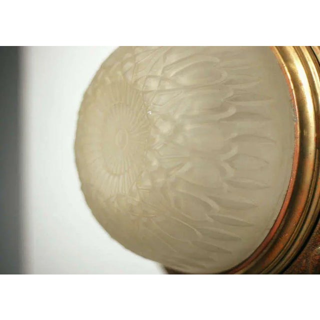 1930s Bronze Dome Ceiling or Wall Light Fixture, 2 Avail. For Sale - Image 4 of 7