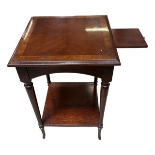 VTG Lane Mahogany Accent Side Table Pull Out Tray For Sale