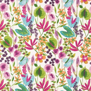 Harlequin Nalina Fabric in Flamingo/Papaya/Loganberry For Sale