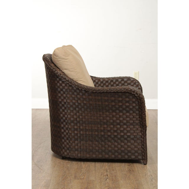 2010s Sunbrella Outdoor Wicker Patio Club Chairs A Pair Chairish