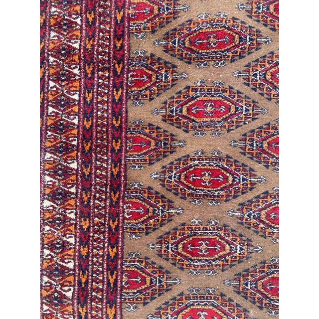 Vintage Pakistani Turkmen Rug For Sale - Image 11 of 17
