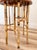 Antique English Tortoiseshell Bamboo Side Table, Woven Rush Top For Sale - Image 11 of 12