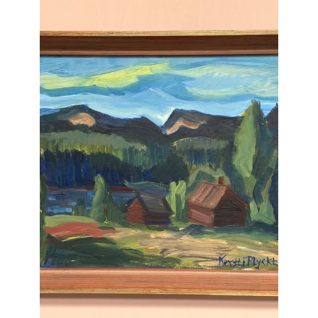 Kerstin Flyckt, Mountain Landscape, 1960s, Oil on Panel, Framed For Sale - Image 15 of 18