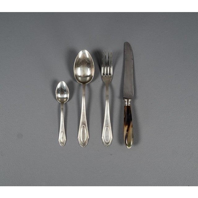 Alpacca Cutlery Model Veritable, 1920s, Set of 48 For Sale - Image 10 of 11