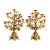 Late 19th Century Pair of French Napoleon III Gilt Bronze Floral Seven-Light Candelabra For Sale