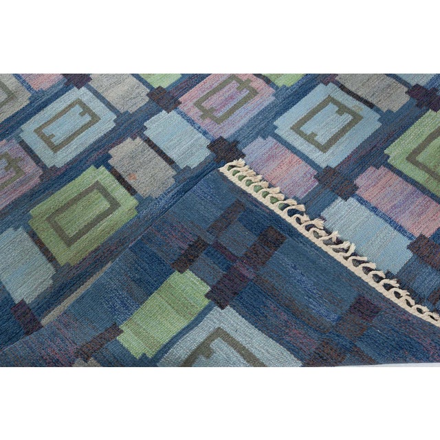 Scandinavian Vintage Flatweave Rug – "Spise Hall" By Judith Johansson For Sale - Image 9 of 9