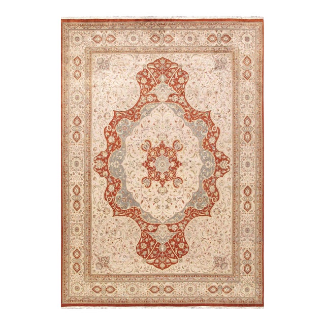 Pasargad Home Baku Multi Silk & Wool Area Rug- 9'11" X 14' 0" For Sale