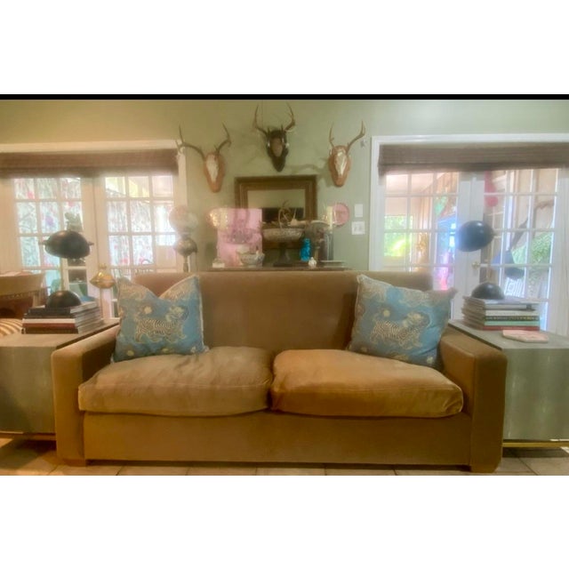 Kreiss for Cisco Brothers Mohair Tuxedo Sofa For Sale - Image 10 of 10