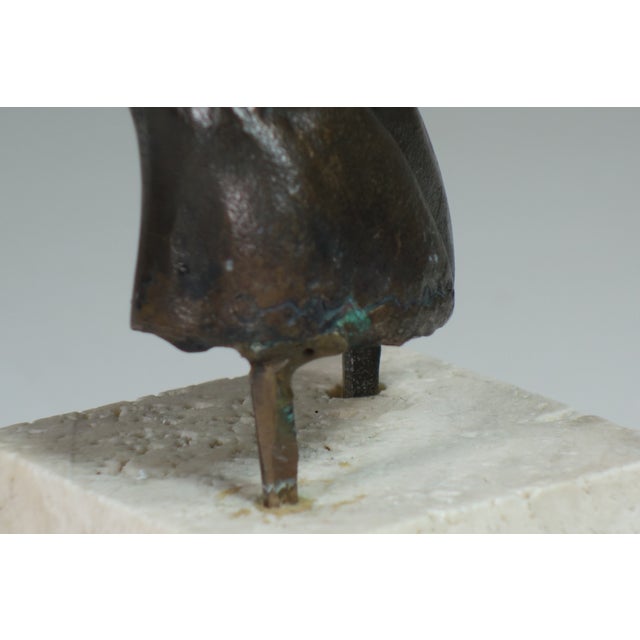 Metal Bruno Cassinari, Horse Head Sculpture, 1970s, Bronze on Travertine Base For Sale - Image 7 of 8