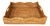Artifacts Rattan Scallop Collection Square Tray in Honey Brown - 24" For Sale