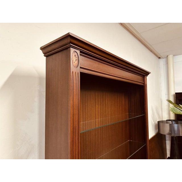 English Chesterfield Mahogany Bar with Bar Stools, Set of 5 For Sale - Image 16 of 18