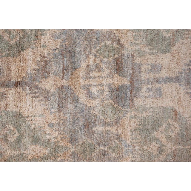 Tan Contemporary Mallow Mint Abstract Handmade Rug by Doris Leslie Blau For Sale - Image 8 of 9