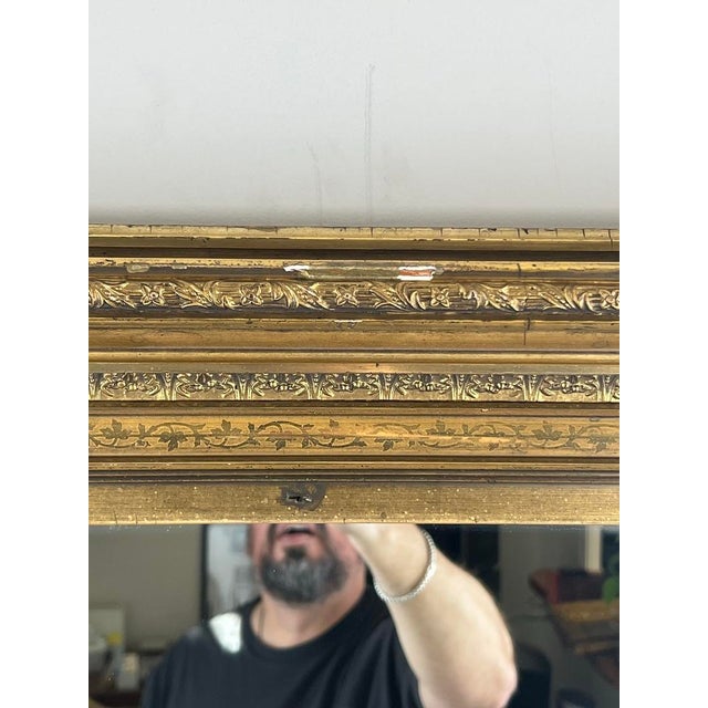 Traditional Fine Antique 19th Century Gilt Wood Mirror 39 X 34 For Sale - Image 3 of 9