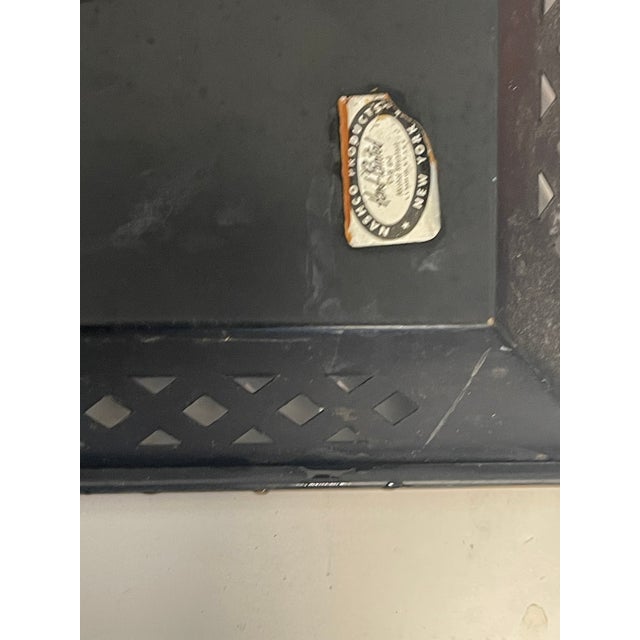 1930s Antique American Signed Large Reticulated Tole Tray For Sale - Image 5 of 6