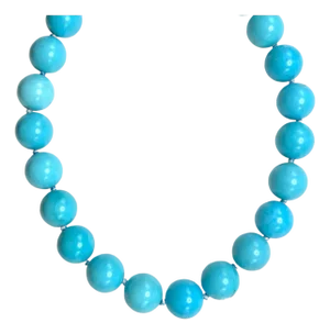 Howlite Turquoise Big Ball Necklace, 13mm