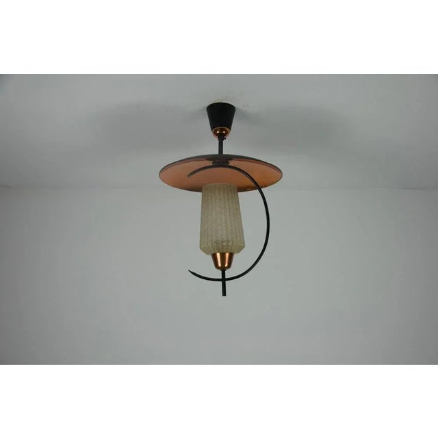 Black Mid-Century Copper Sputnik Ceiling Lamp, Italy, 1960s For Sale - Image 8 of 13
