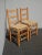 1990s Pair of Vintage French Country Rush Tan Side Chairs W Cushions For Sale - Image 5 of 13