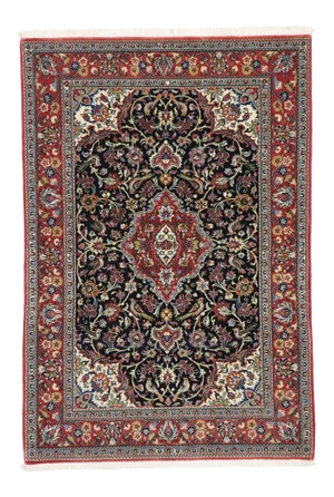 Vintage Persian Qum Rug - 03'04 X 04'11