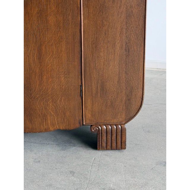 1950s Art Deco Walnut Armoire For Sale - Image 17 of 17