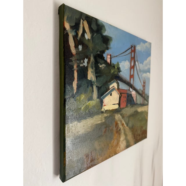 Oil Painting on Canvas Landscape by Danka Krol, San Francisco, Golden Gate Bridge For Sale - Image 4 of 8