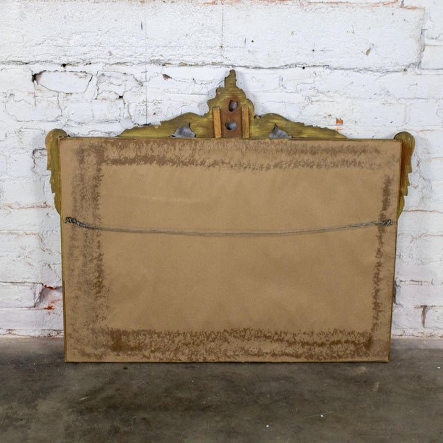 Early to Mid-20th Century Baroque or Rococo Style Wall Mirror With Carved Gilded Ornate Details For Sale - Image 14 of 18