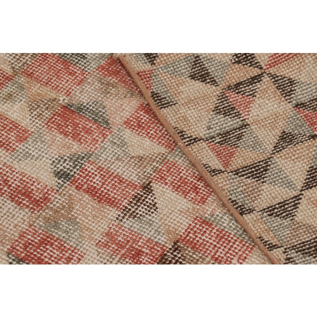 Textile Vintage Zeki Müren Runner With Polychromatic Geometric Patterns From Rug & Kilim For Sale - Image 7 of 7