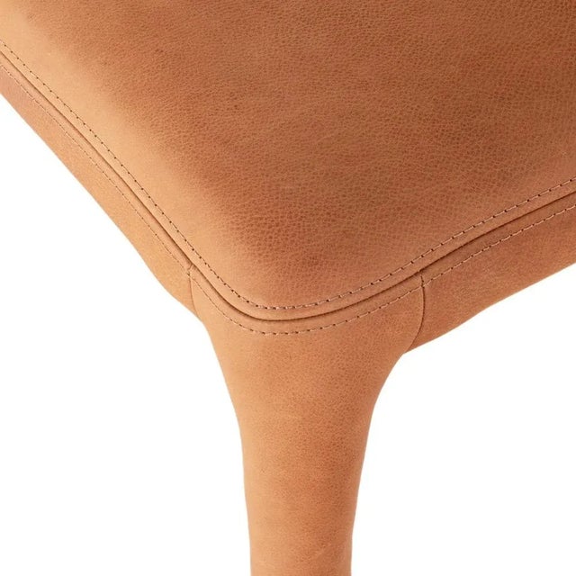 Four Hands Monza Dining Chair, Heritage Camel Leather For Sale - Image 12 of 13