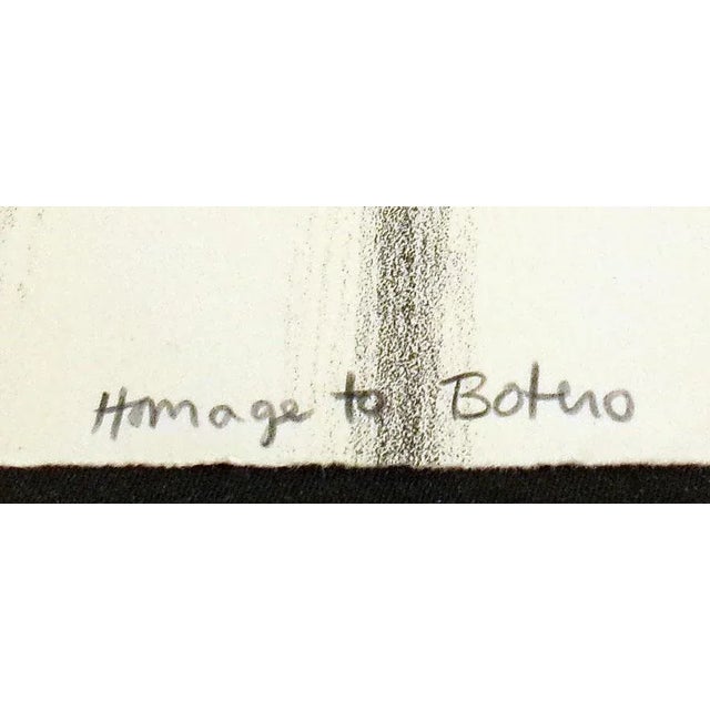 Contemporary David Bradley "Homage to Botero" Signed Limited Edition Lithograph Print Unframed For Sale - Image 3 of 4