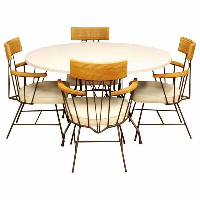 Mid Century Modern Richard McCarthy Selrite Dinette Set Table 4 Armchairs 1960s For Sale - Image 12 of 12