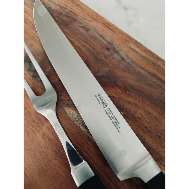 2000 - 2009 Carving Knife Stainless Set by Solingen Germany Rostfrei Eisgehartet For Sale - Image 5 of 10