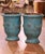 Pair of French Turquoise Glazed Terracotta Planters by La Madeleine in Anduze For Sale - Image 4 of 12
