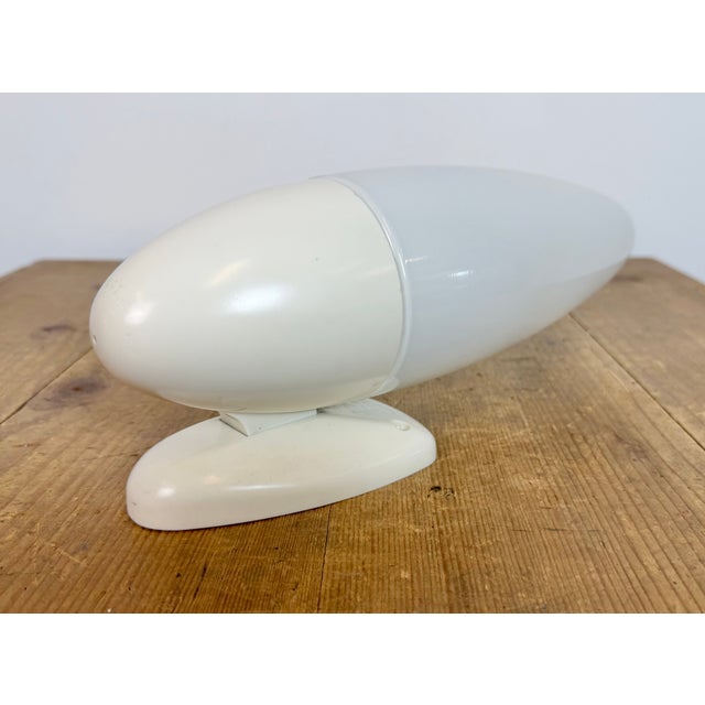 Industrial White Bakelite Wall Light with Milk Glass from Elektrosvit, 1950s For Sale - Image 6 of 18