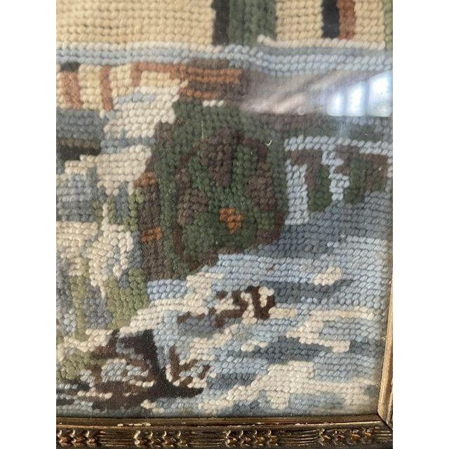 Vintage Embroidered Painting, 1940s For Sale - Image 3 of 5